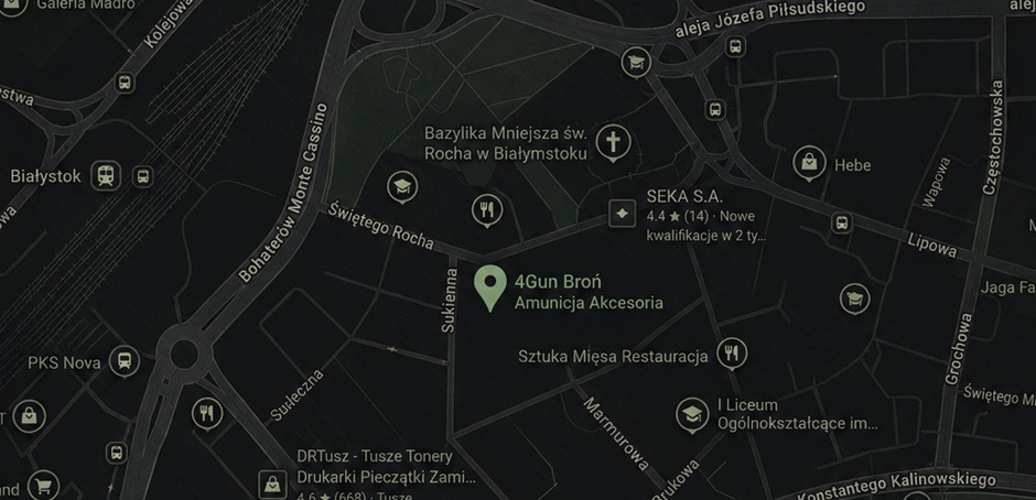 Lokalizacja siedziby FORTOTECH Sp. z o.o. — ul. Świętego Rocha 13/15 lok. 9, 15-879 Białystok